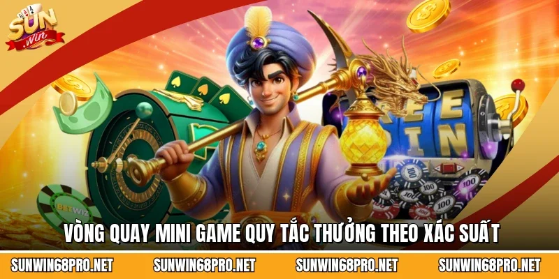 Vòng quay mini game quy tắc thưởng theo xác suất